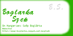 boglarka szep business card